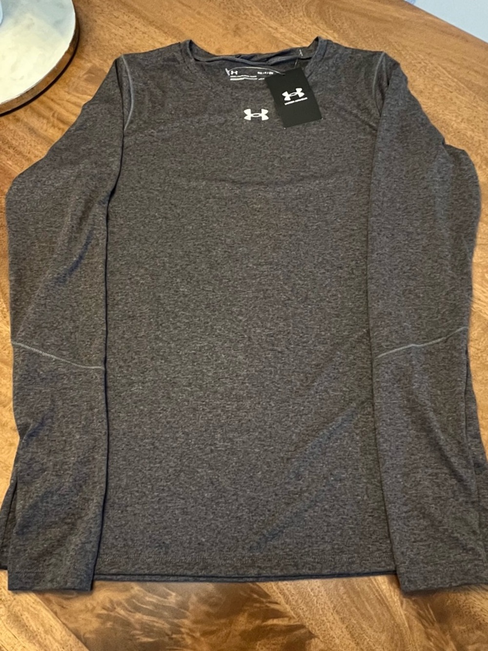 Under Armour Women's Heather Charcoal Long Sleeve Tee